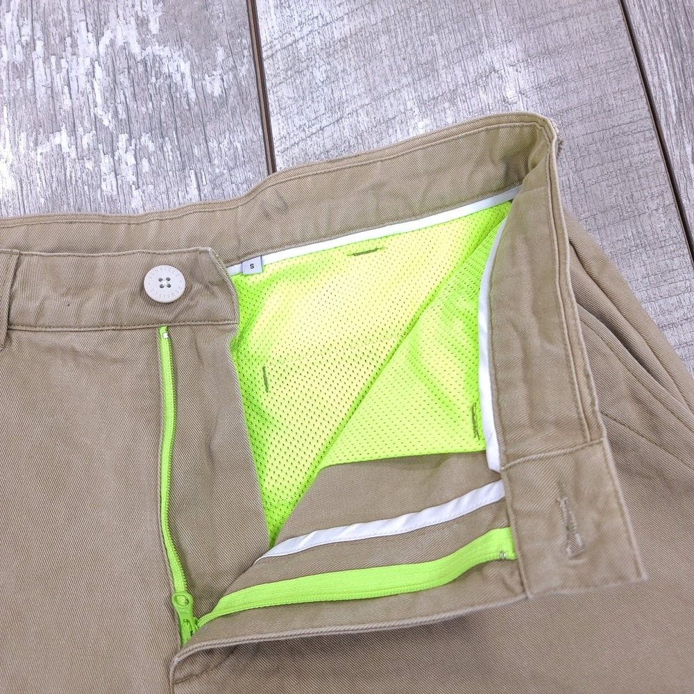 Penfield Shorts Mens Size Small Tan Khaki Cotton Twill Neon Mesh Lining - Picture 4 of 7